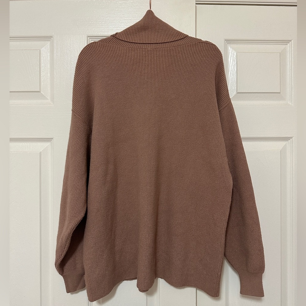 Free People Softly Structured Turtleneck Sweater Dusty Pink - Size Small - Picture 5 of 9